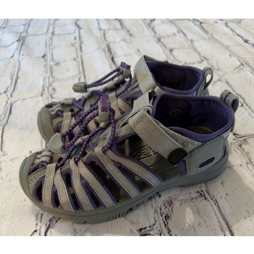Keen Newport Shoes Little Girl Youth 13 Purple Canvas Outdoor Adjustable Kids